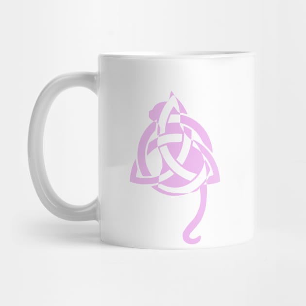 Pink Celtic Triquetra Cat by DepicSpirit